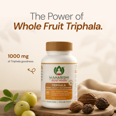 Трифала (Triphala) Maharishi Ayurveda — аюрведична рослинна добавка для підтримки травлення, 60 таблеток